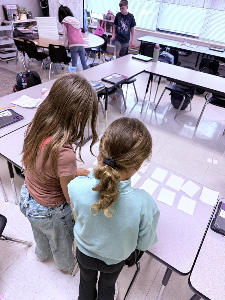 students playing matching vocabulary game