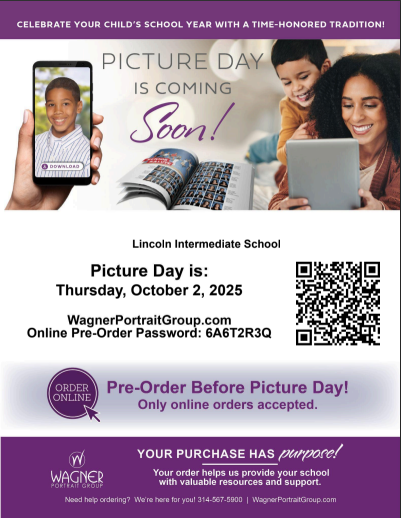 Picture Day is October 2nd