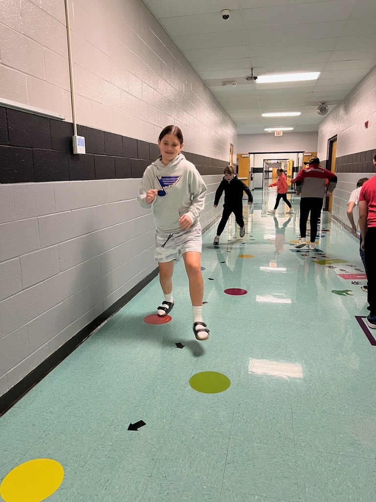 students completing activities on the sensory path