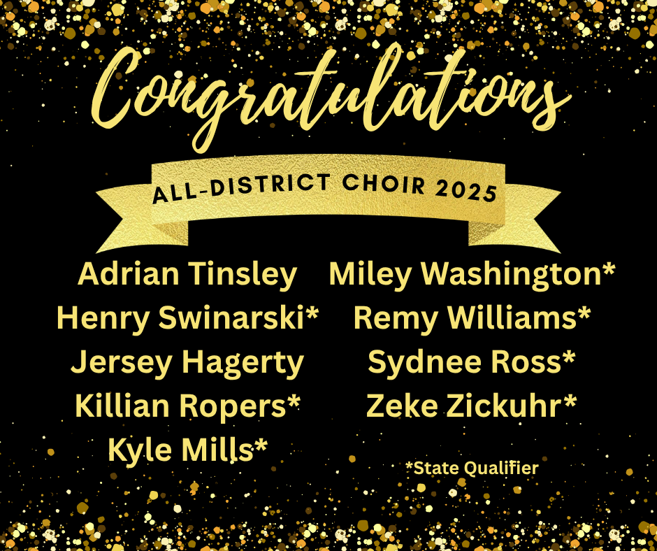 Adrian Tinsley Miley Wasington Henry Swinarski Remy Williams Jersey Hagerty Sydnee Ross Killian Ropers Kyle Mills Zeke Zickuhr