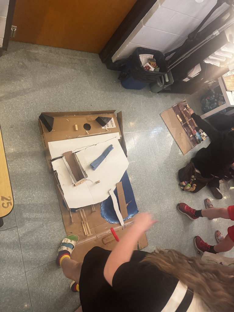 students working in a group on a project