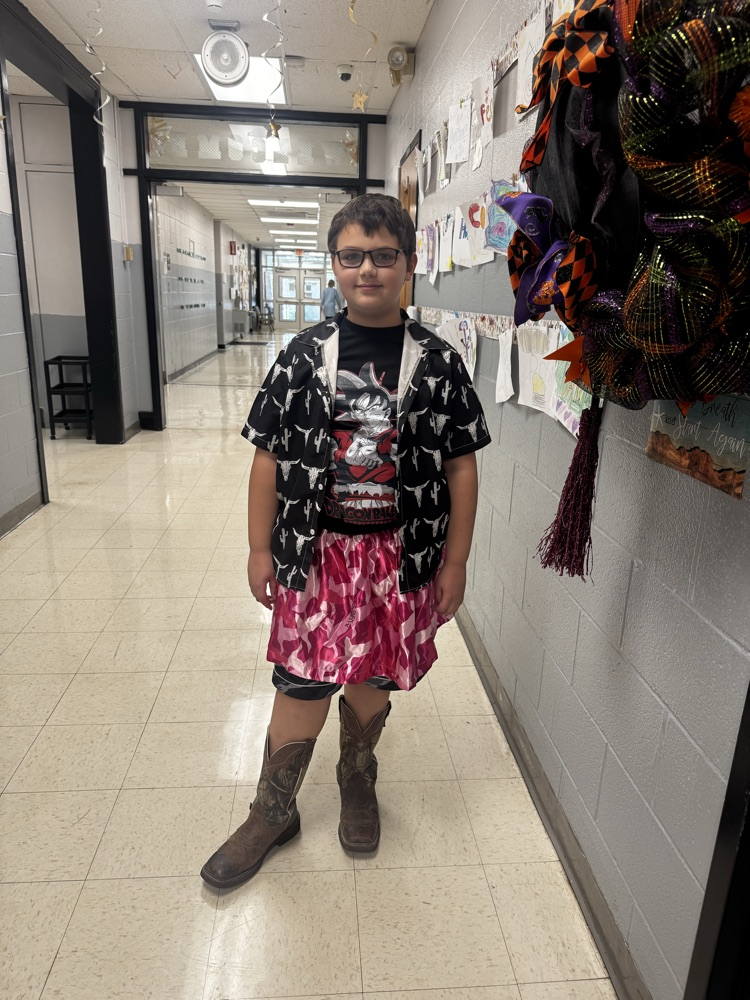Student dressed in Spirit wear
