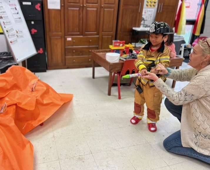 fire safety week, kids enjoying