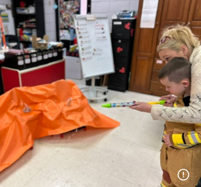 fire safety week, kids enjoying