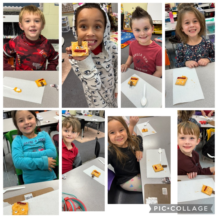 kids with spookly snack