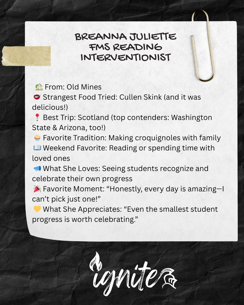 facts about Breanna that are also in the caption