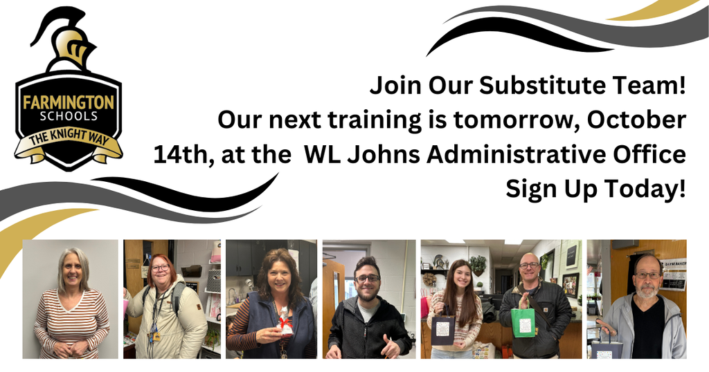 Join our substitute team. Pictures of substitutes