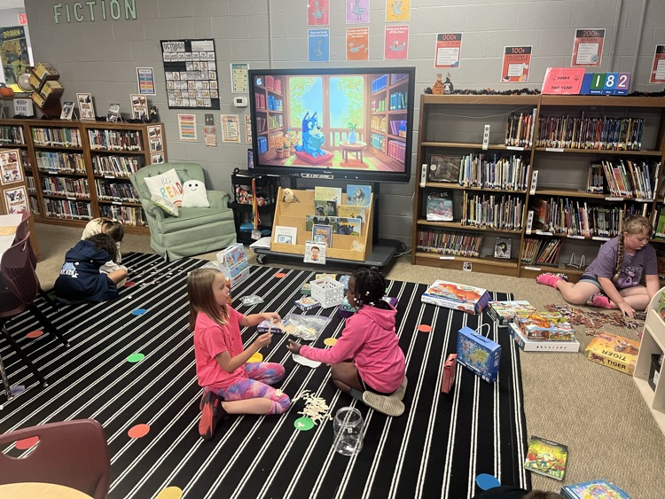 puzzle party in the library!