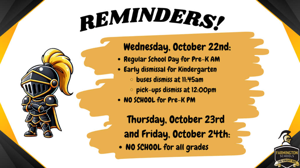 Fall Break Reminder
