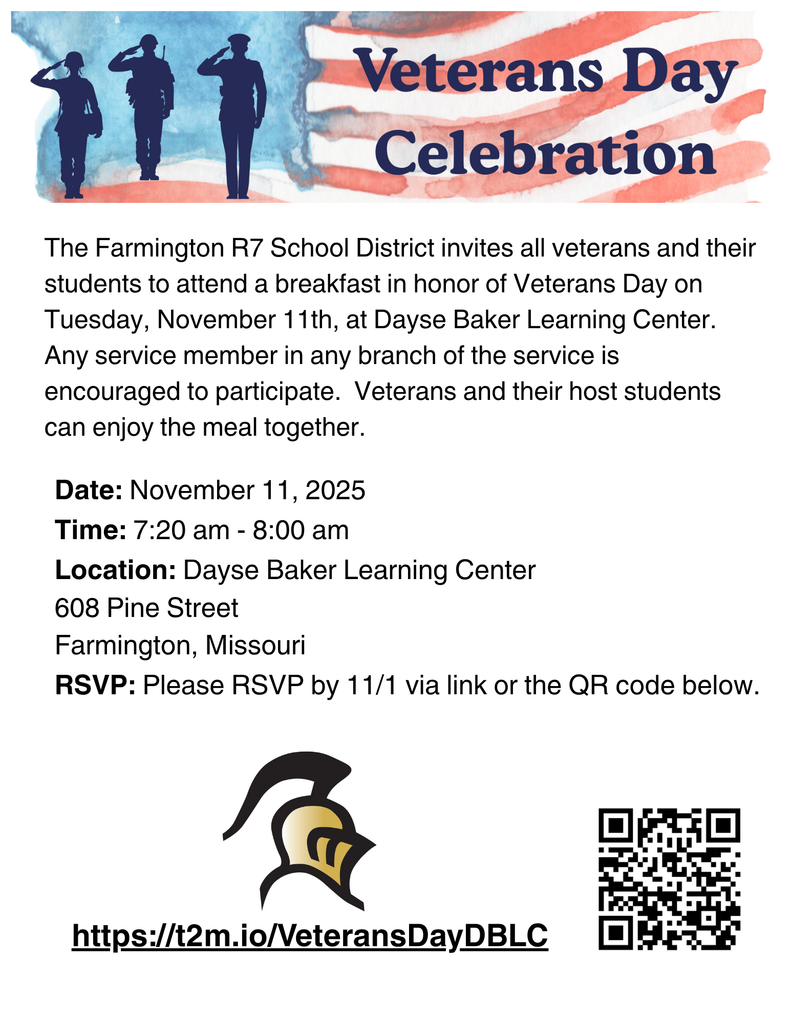 We are excited to welcome Veterans to our building on November 11th! Please see the attached flyer with more information. The sign-up form is also attached. Please sign up by November 1st. If you have any questions, please call our building.  https://t2m.io/VeteransDayDBLC 
