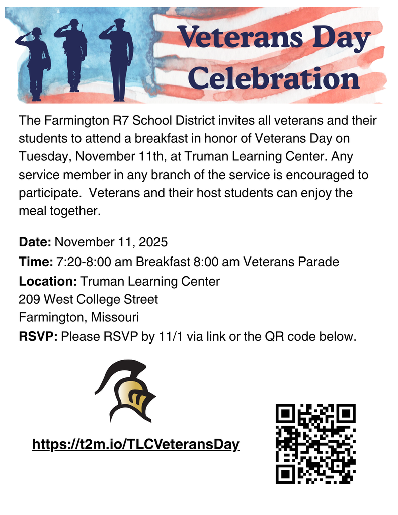 We are excited to welcome Veterans to our building for breakfast on November 11th! Please see the attached flyer with more information. The sign-up form is also attached. Please sign up by November 1st. If you have any questions, please contact us! https://t2m.io/TLCVeteransDay