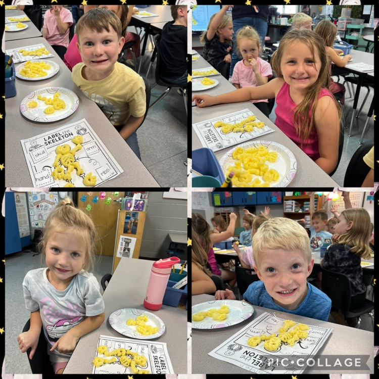 kids with Cheeto skeleton