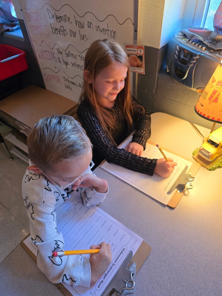 kids working in class