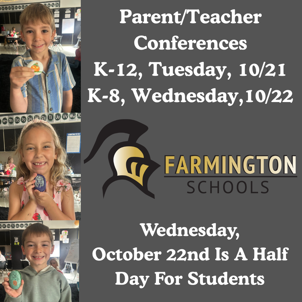 parentteacher conferences - photos of 3 students holding decorated rocks they found