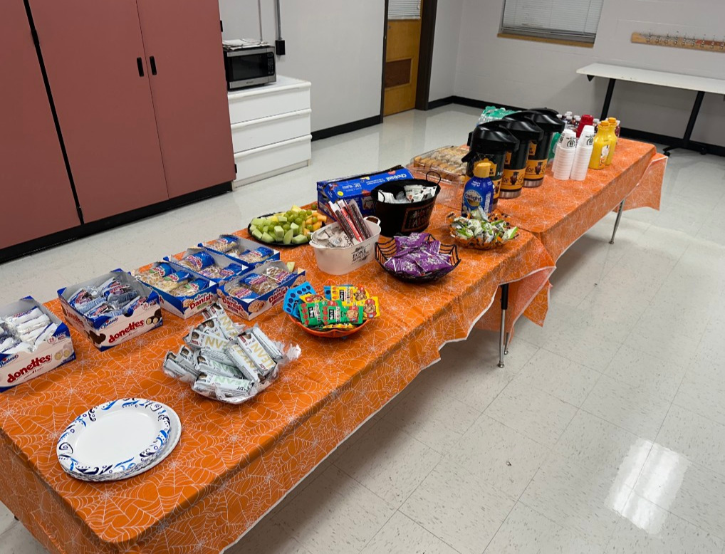 PTP provided breakfast for teachers and staff this morning. 