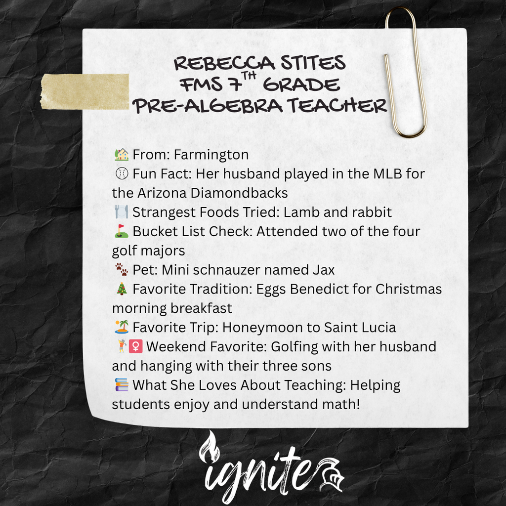 Rebecca Stites info same as post