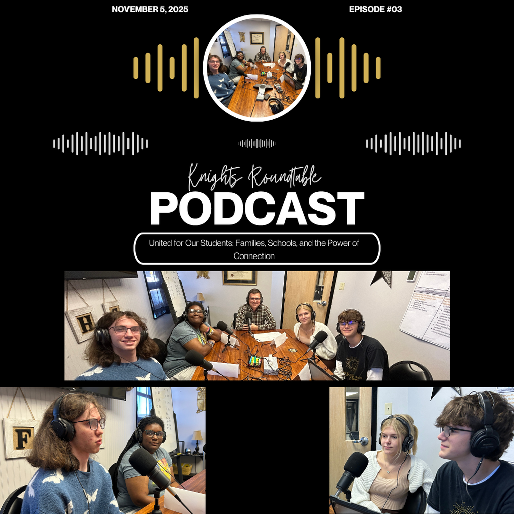 pictures of students during podcast with Dr. Gibbs