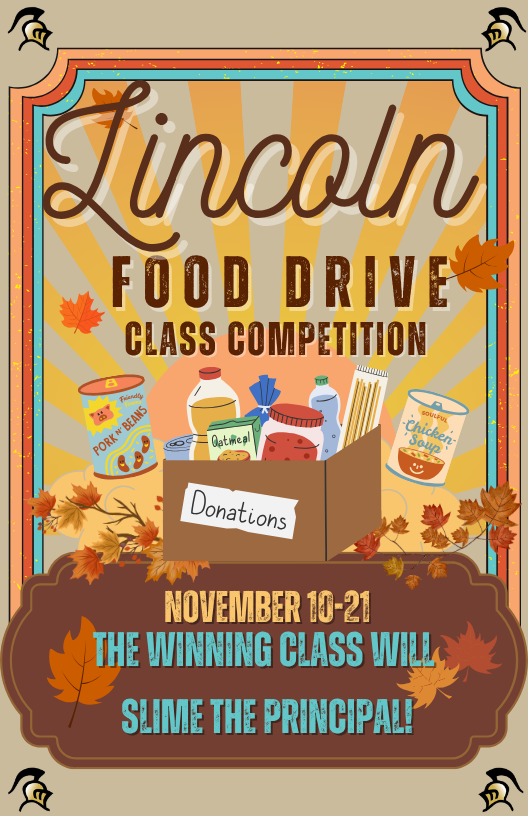 Lincoln Food Drive Nov 10th-21st