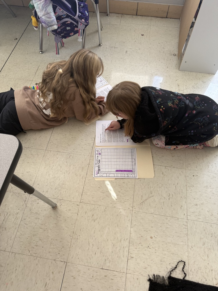 Students in Mrs. Voss’ class are working to track fluency and set goals to improve reading comprehension.