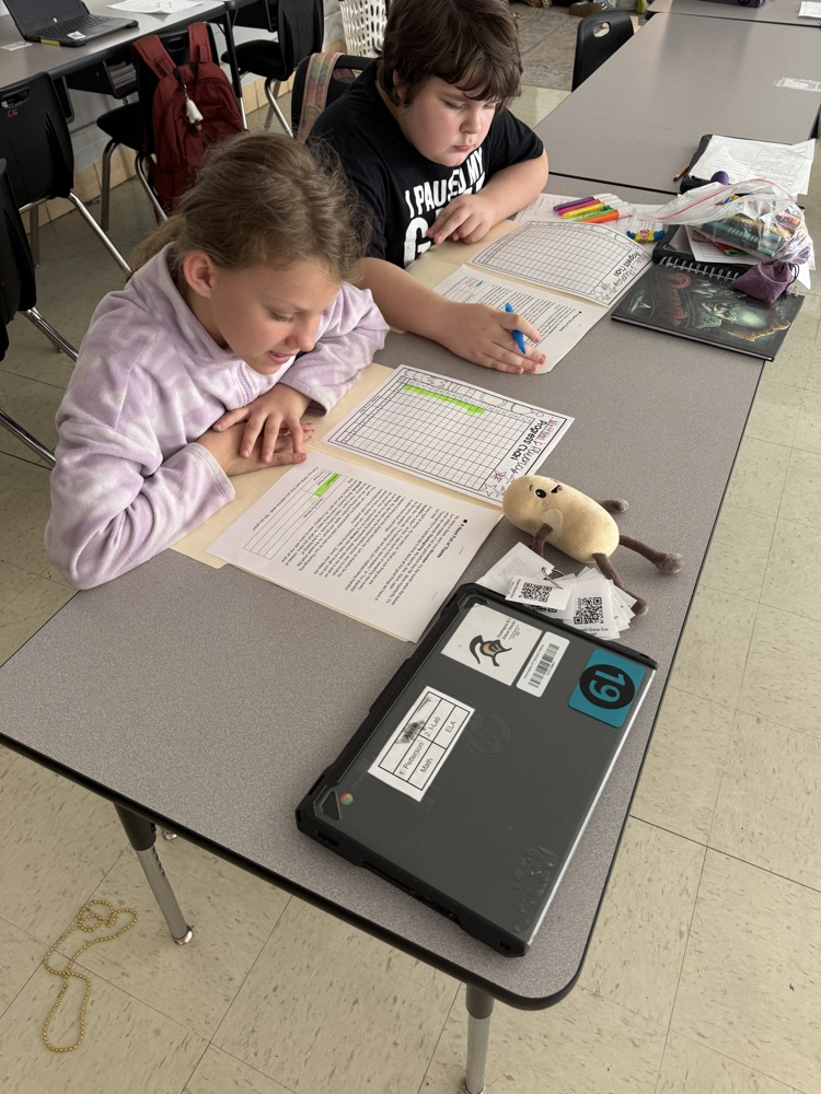 Students in Mrs. Voss’ class are working to track fluency and set goals to improve reading comprehension.