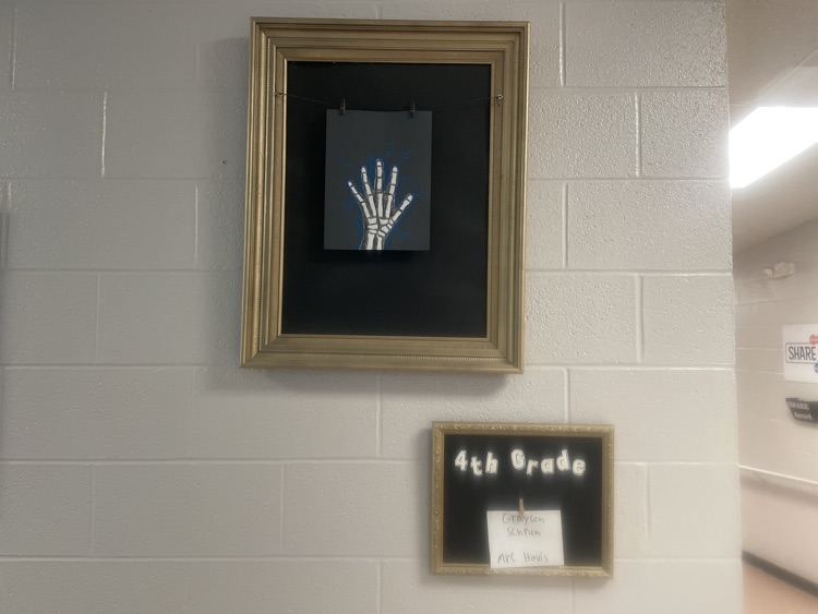 fourth grade skeleton hand art