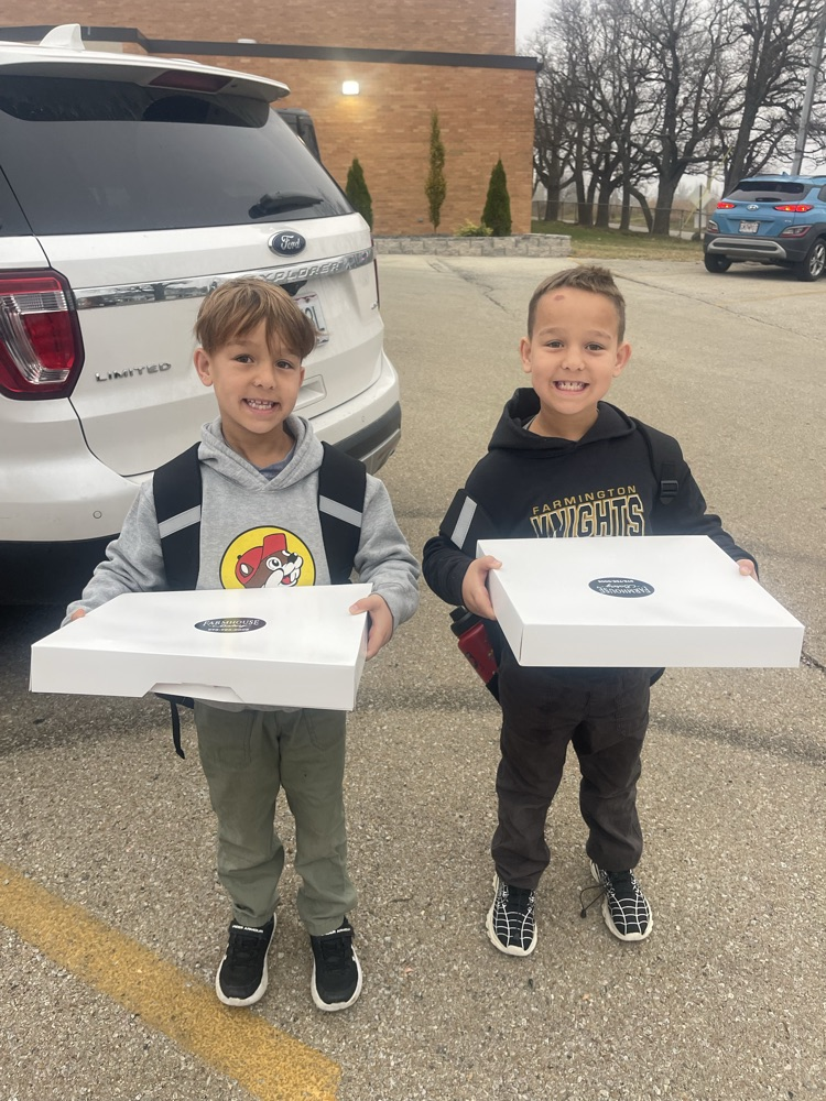 students with donuts