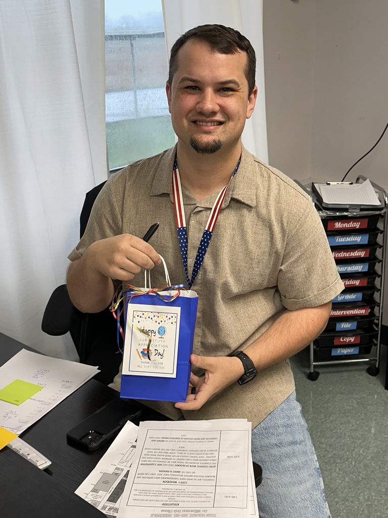 Substitute teachers with gift bags