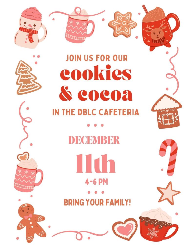 Flyer for the cookie decorating nigh on Dec. 11th from 4-6PM