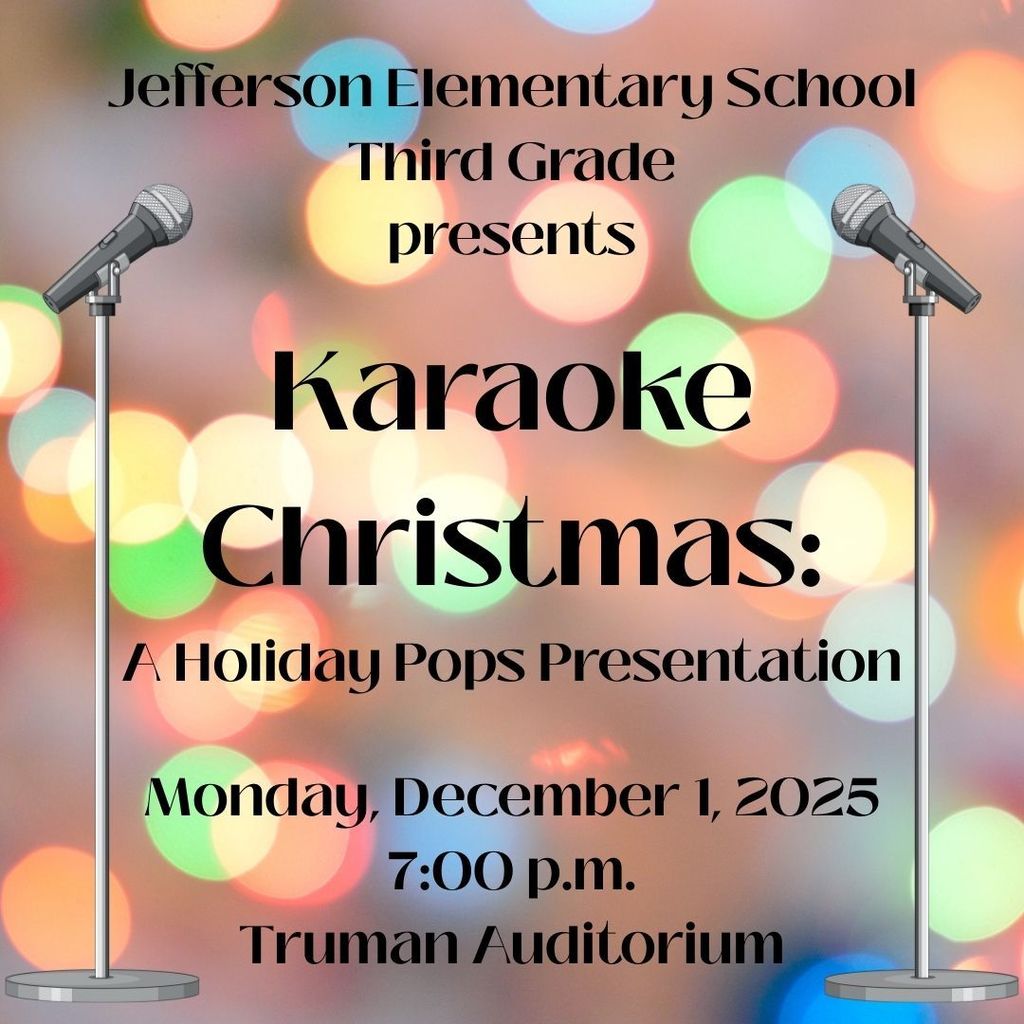 Karaoke Christmas Monday, Dec 1 at 7:00 at Truman Auditorium