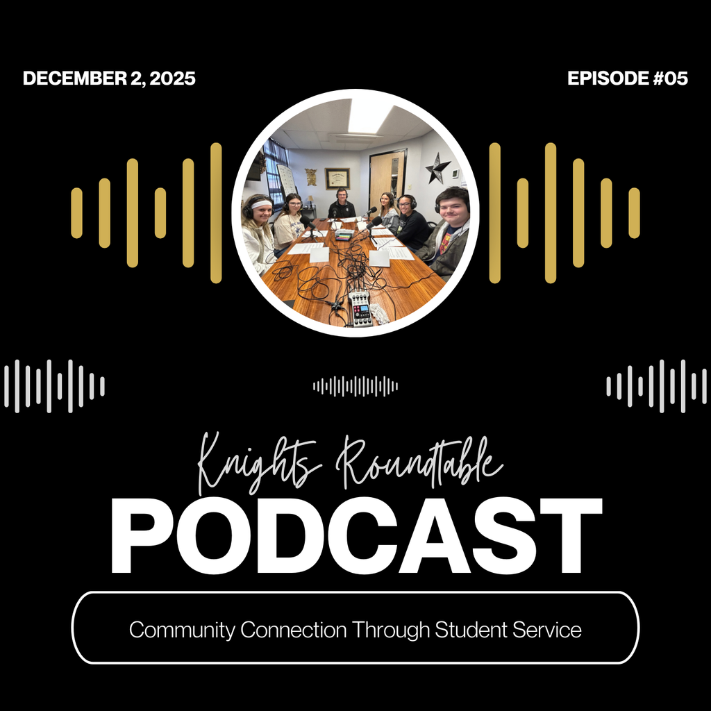 Knights Roundtable Podcast picture of participants - Community Connection Through Student Service