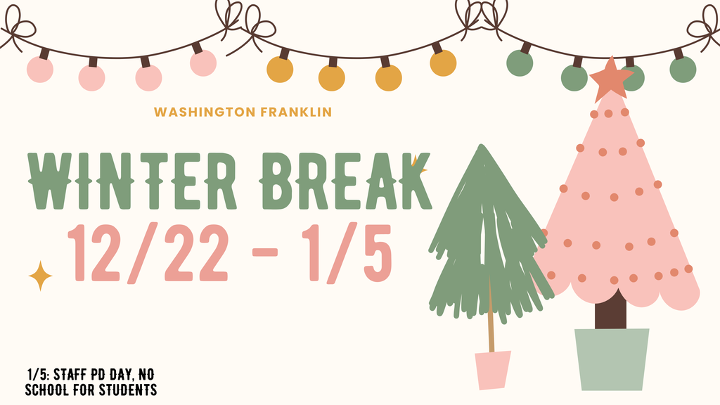 winter break, no school 12/22-1/5. school resumes 1/6