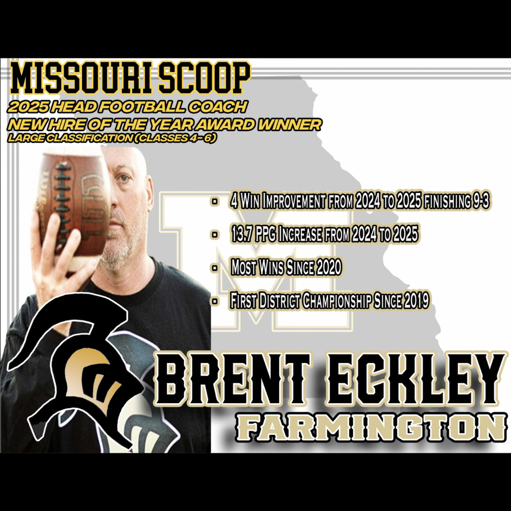 Missouri Scoop 2025 head football coach new hire of the year award winner large classification (Classes 4-6)