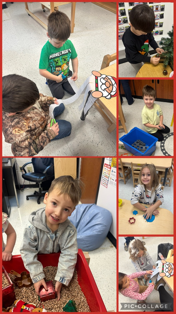 gingerbread sensory play, tree farm, trains, and more