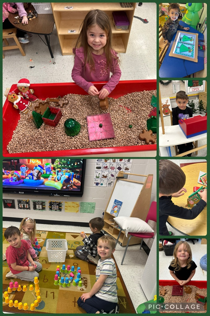 sensory play and gumdrop stacking