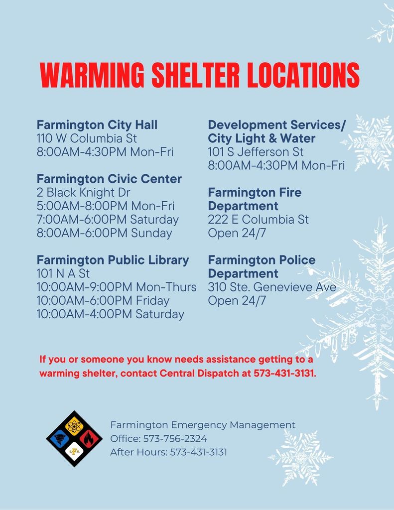 Shelter locations