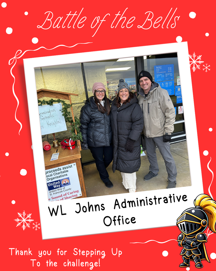 Gretchen Hill Mindy Southern and Dr. Gibbs ringing the bell in front of WalMart