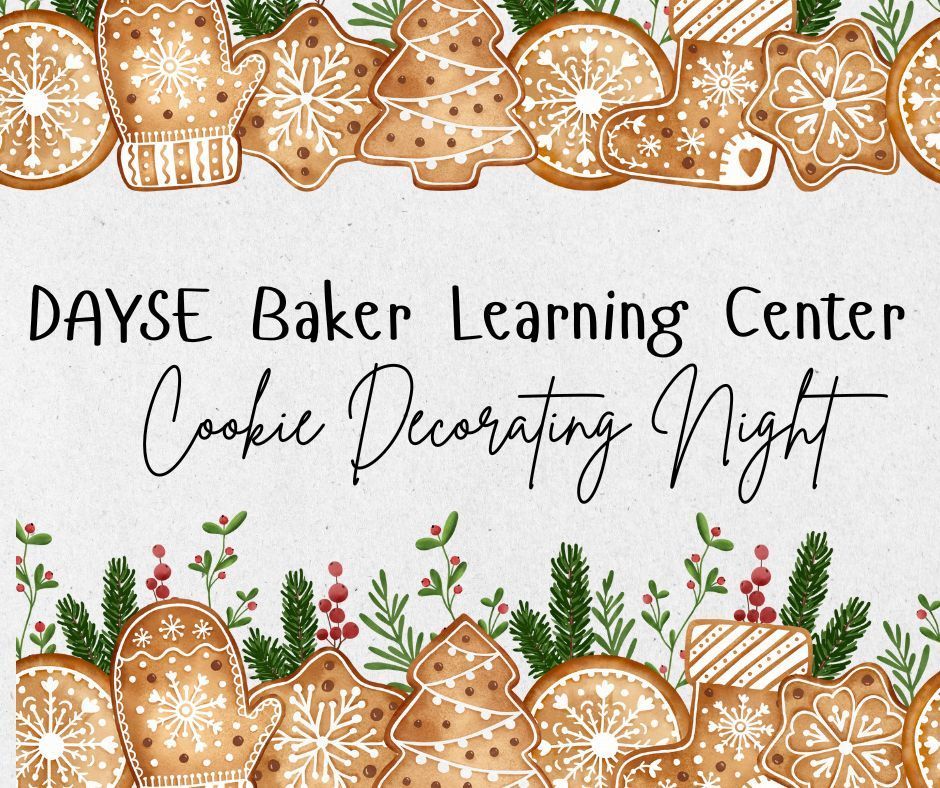 Students and staff at Dayse enjoying the cookie decorating night