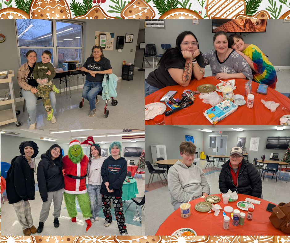 Students and staff at Dayse enjoying the cookie decorating night