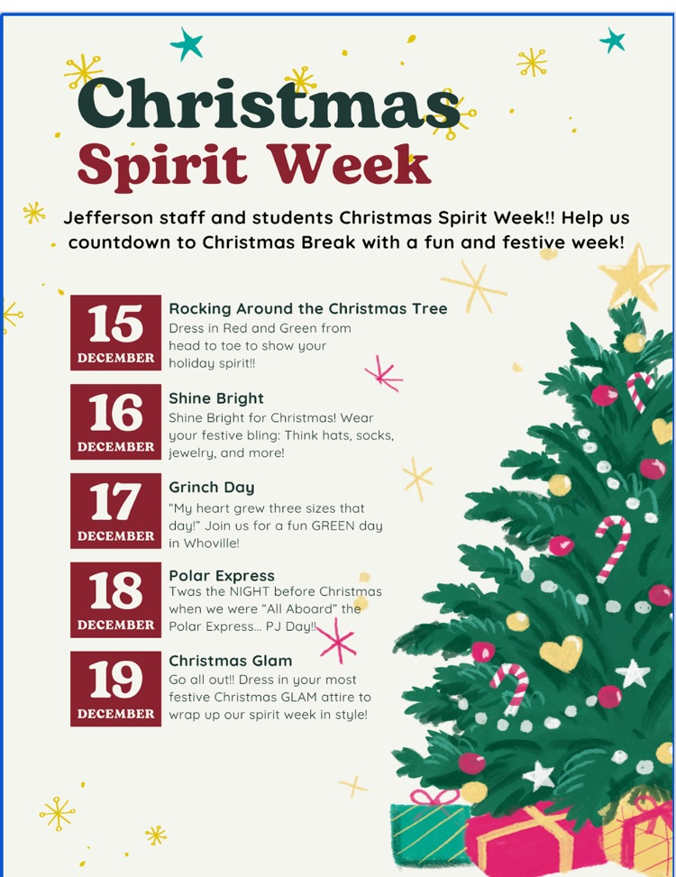 Christmas spirit dress up days