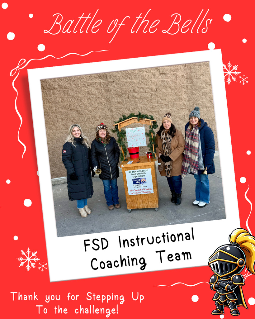 FSD Instructional coaches ringing the bell for the United Way