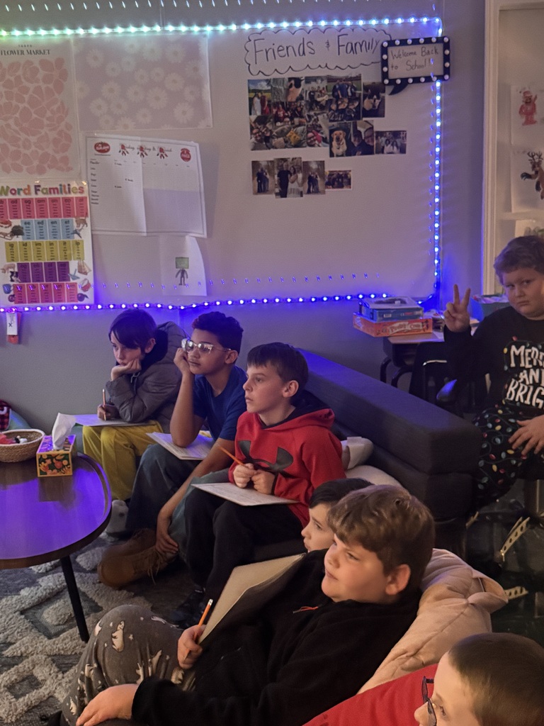 Students enjoying polar express day and activities