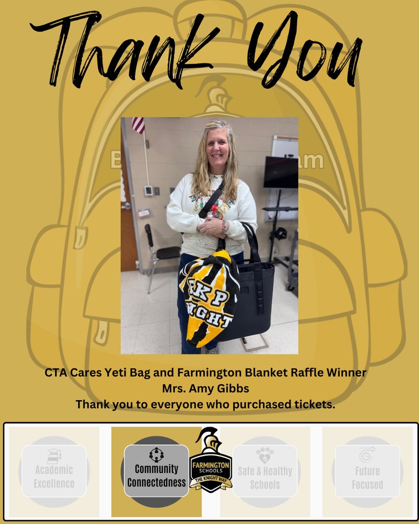 Mrs. Amy Gibbs with her bag from the raffle