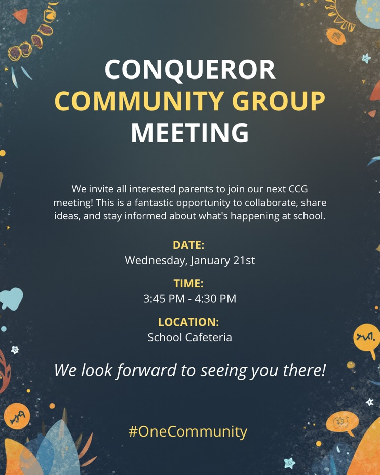CCG meeting January 21st at 3:45! we hope to see you there