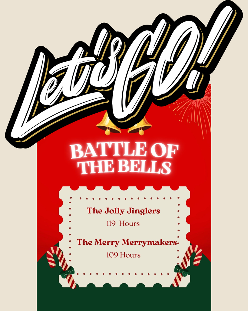 Let's Go! The Jolly Jinglers logged 119 hours and the Merry Merrymakers logged 109 hours. 