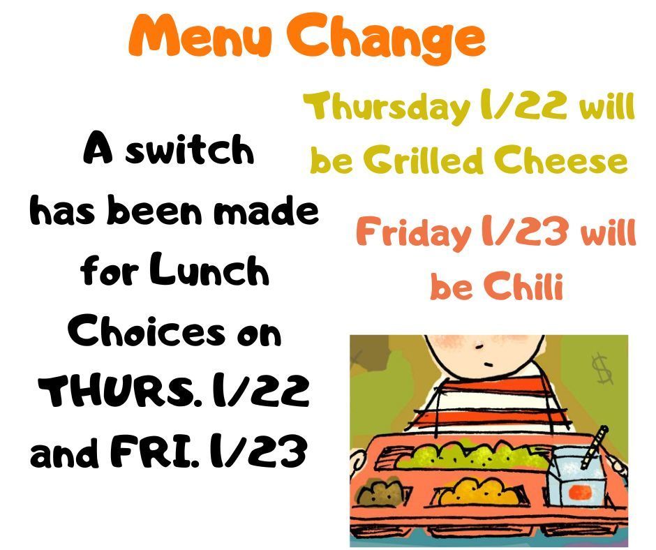 Lunch Menu Change
