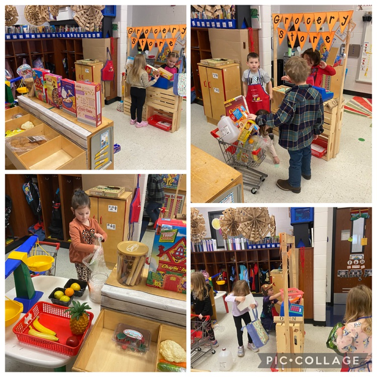 preschoolers grocery shopping 