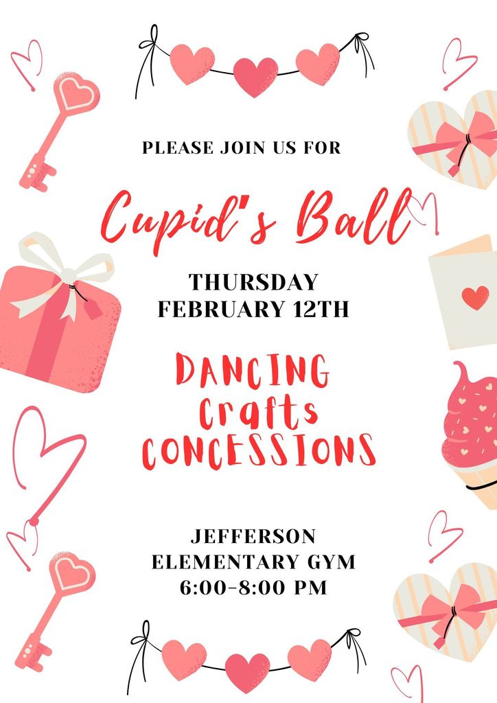 Cupids Ball February 12th from 6 -8 