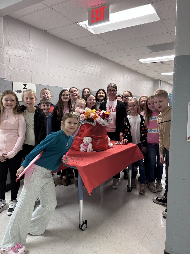 students delivering flowers