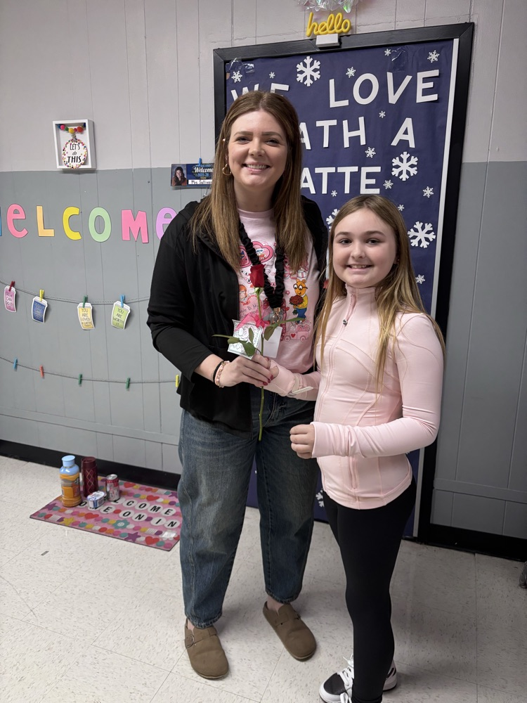 student delivering flower