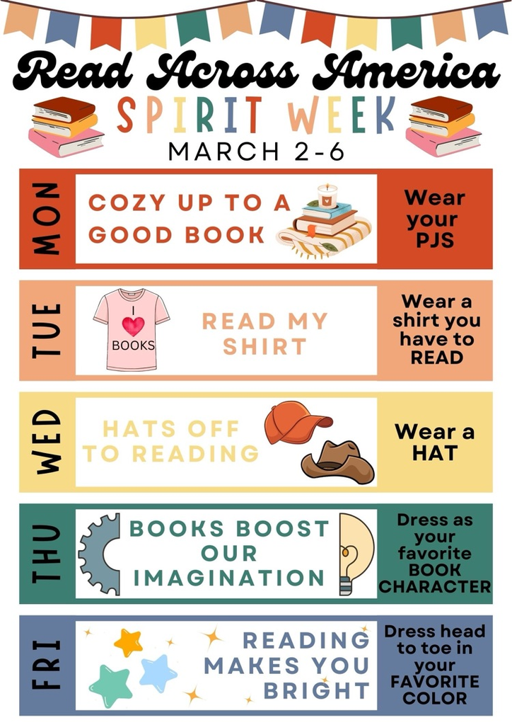 Read Across America School Spirit Days